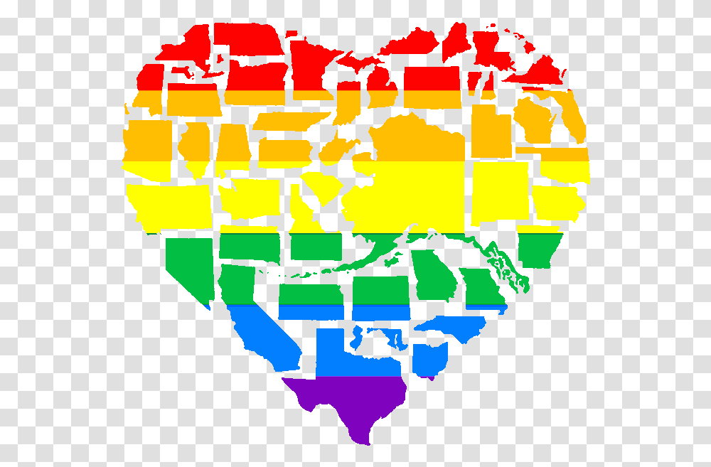 Lgbt States In Heart Shape, Poster, Advertisement, Plot Transparent Png