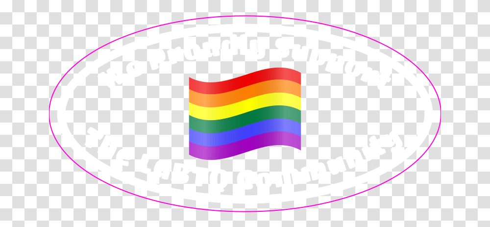 Lgbt Support Clear Oval Static Cling Circle, Label, Logo Transparent Png