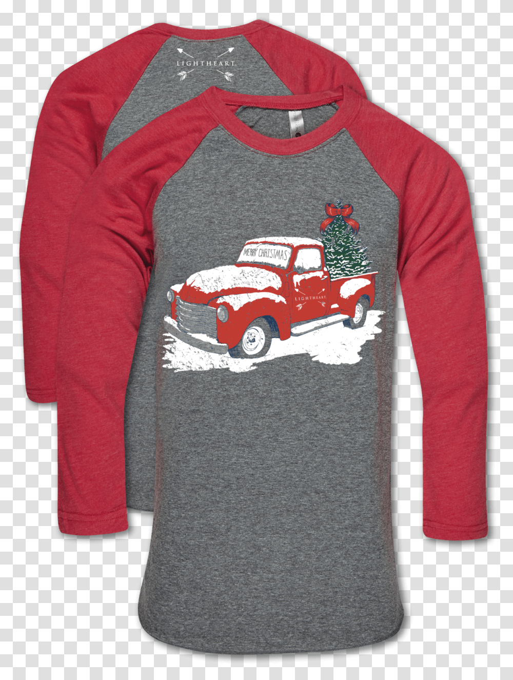 Lh Merry Christmas Truck Bb Tee Antique Car, Sleeve, Apparel, Long Sleeve Transparent Png