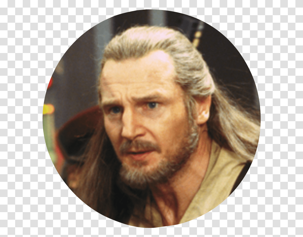 Liam Neeson Star Wars Download Phantom Menace, Person, Face, Man Transparent Png