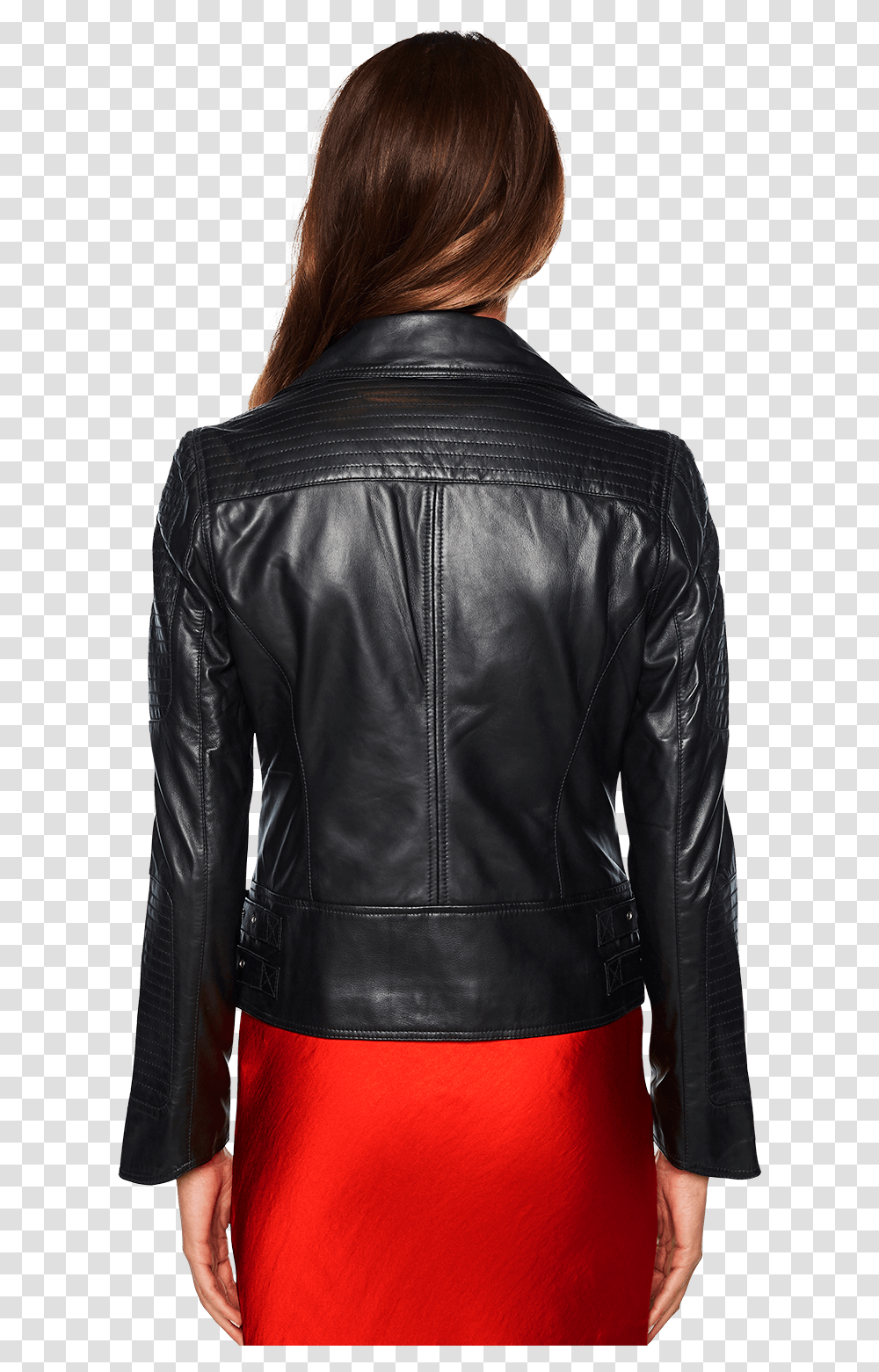 Liana Leather Biker Jacket In Colour Caviar Leather Jacket, Apparel, Coat, Person Transparent Png