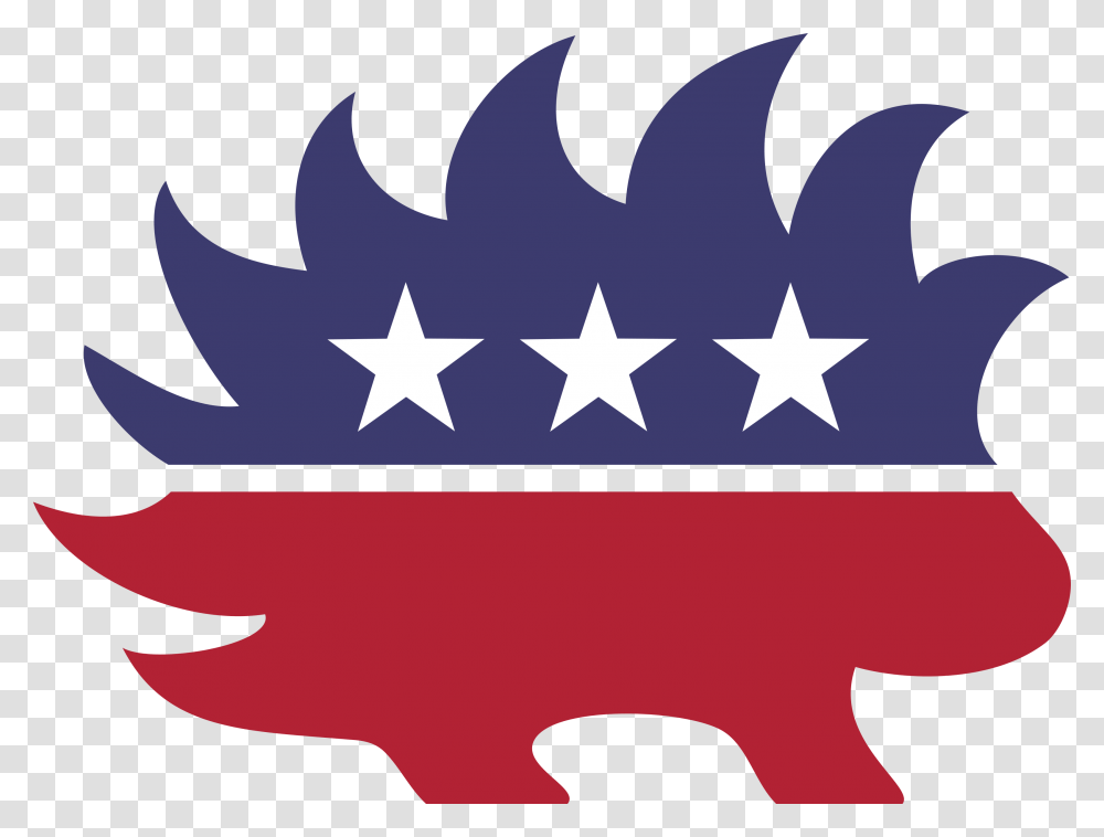 Libertarian Party Porcupine, Star Symbol, Apparel Transparent Png