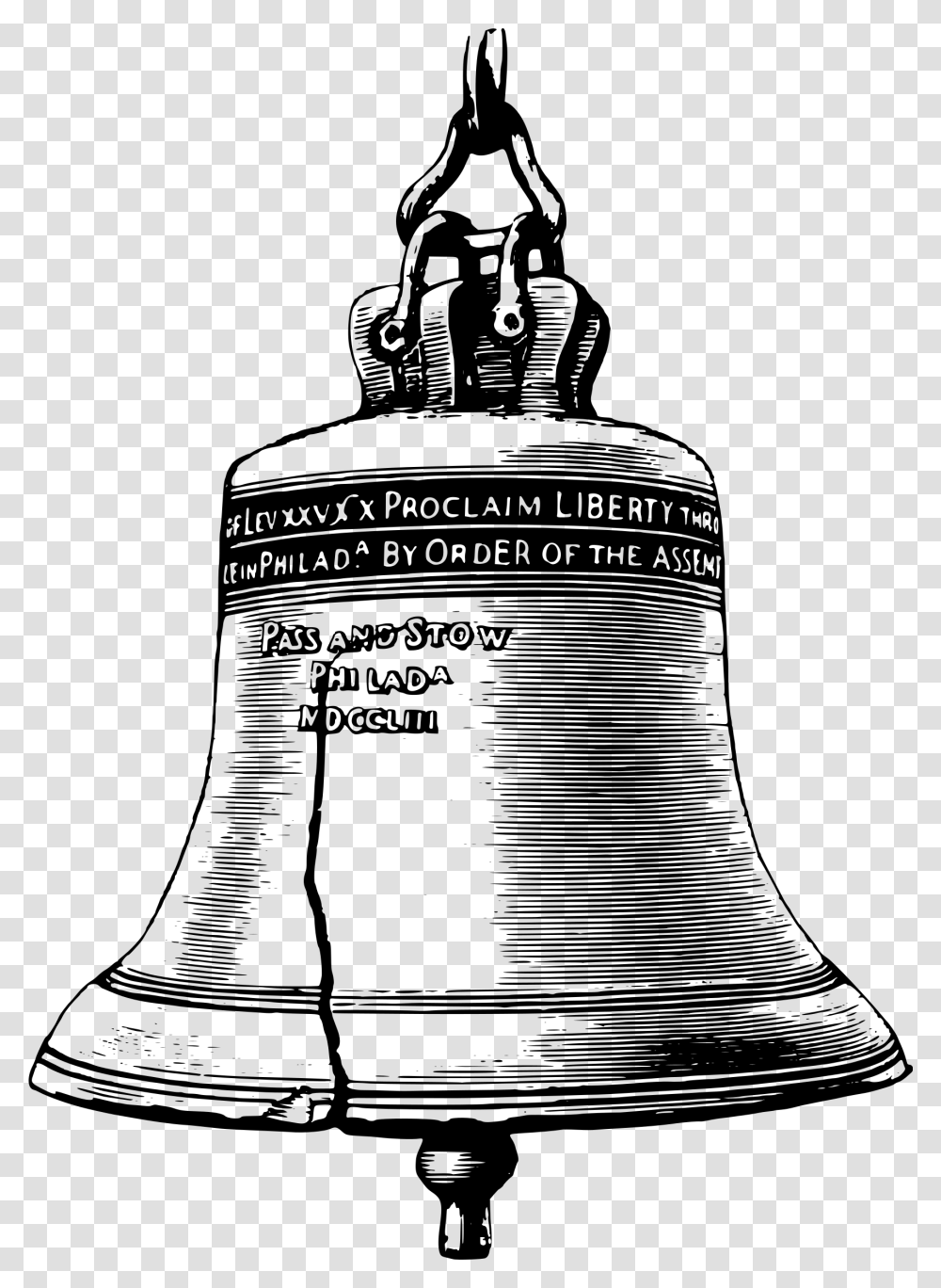 Liberty Bell Clipart Black And White, Gray, World Of Warcraft Transparent Png
