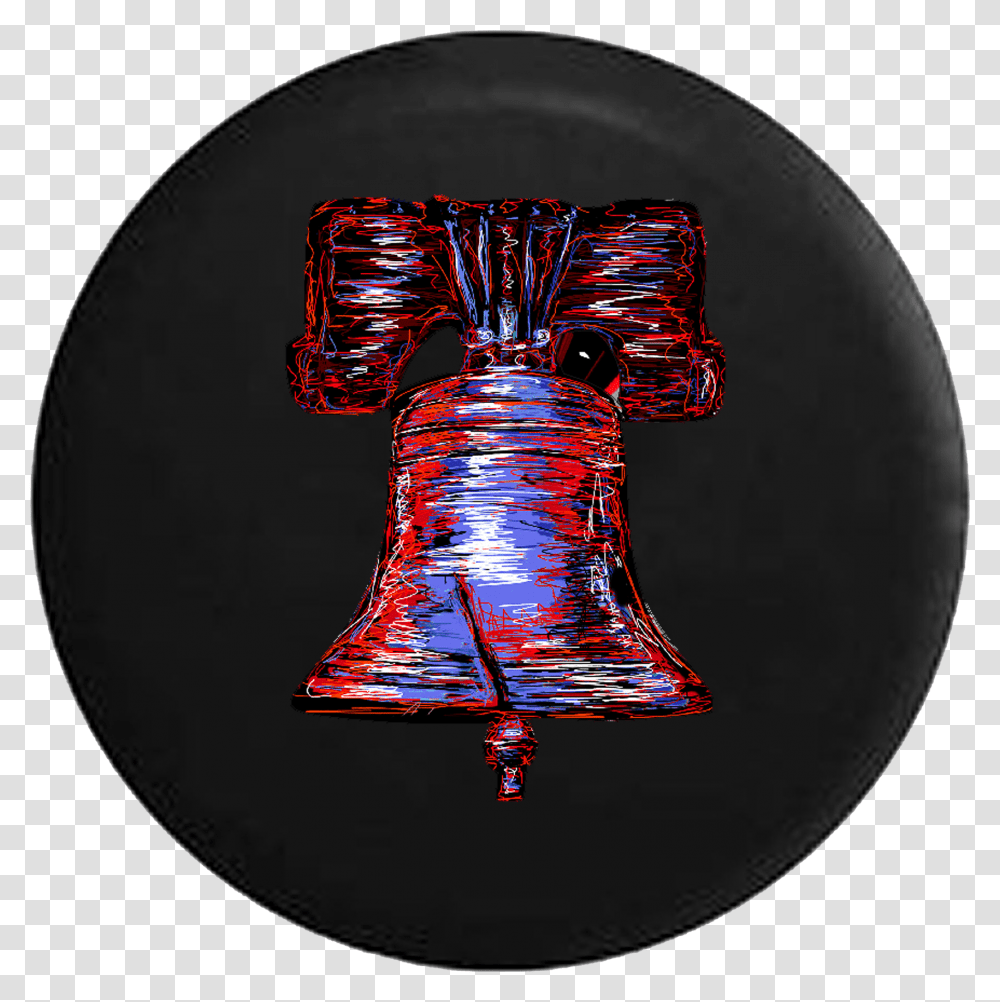 Liberty Bell In Red White And Blue Artistic Drawing Spare Tire, Lamp, Label Transparent Png