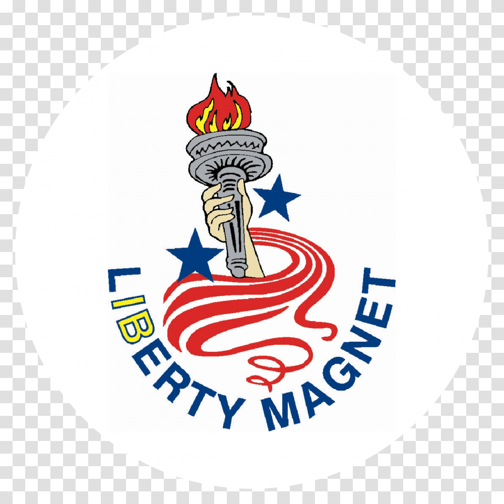 Liberty Magnet School Circle, Torch, Light, Logo Transparent Png