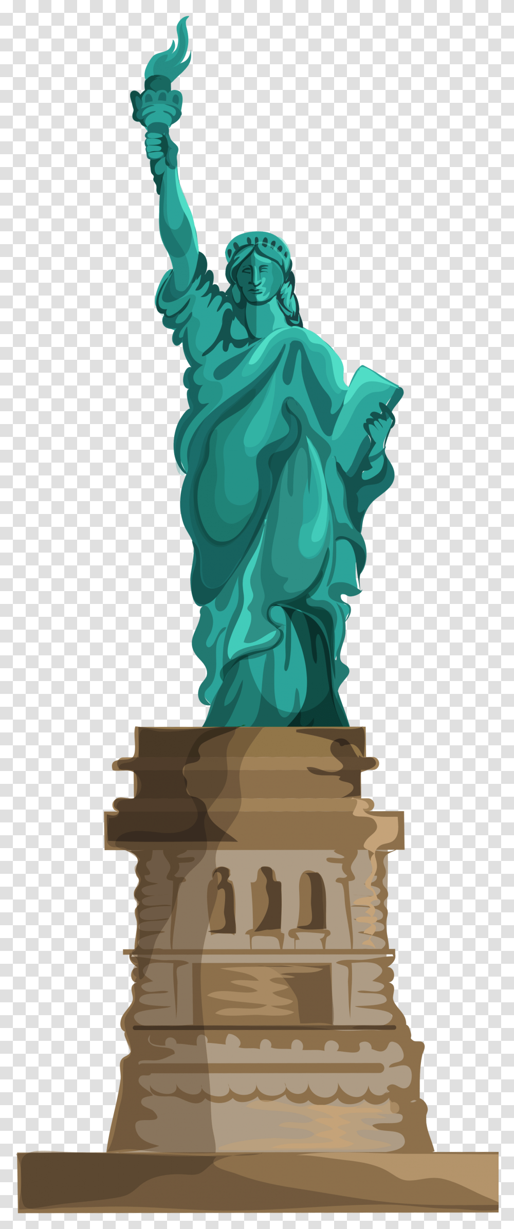 Liberty Statue Statue Of Liberty Clipart, Sculpture, Person, Human, Wedding Cake Transparent Png