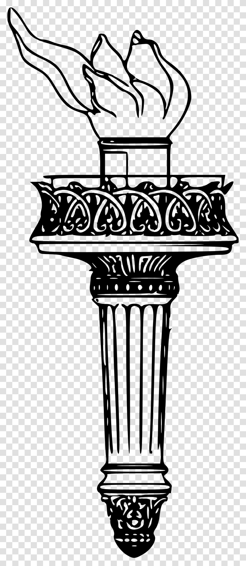 Liberty Torch Drawing, Gray, World Of Warcraft Transparent Png