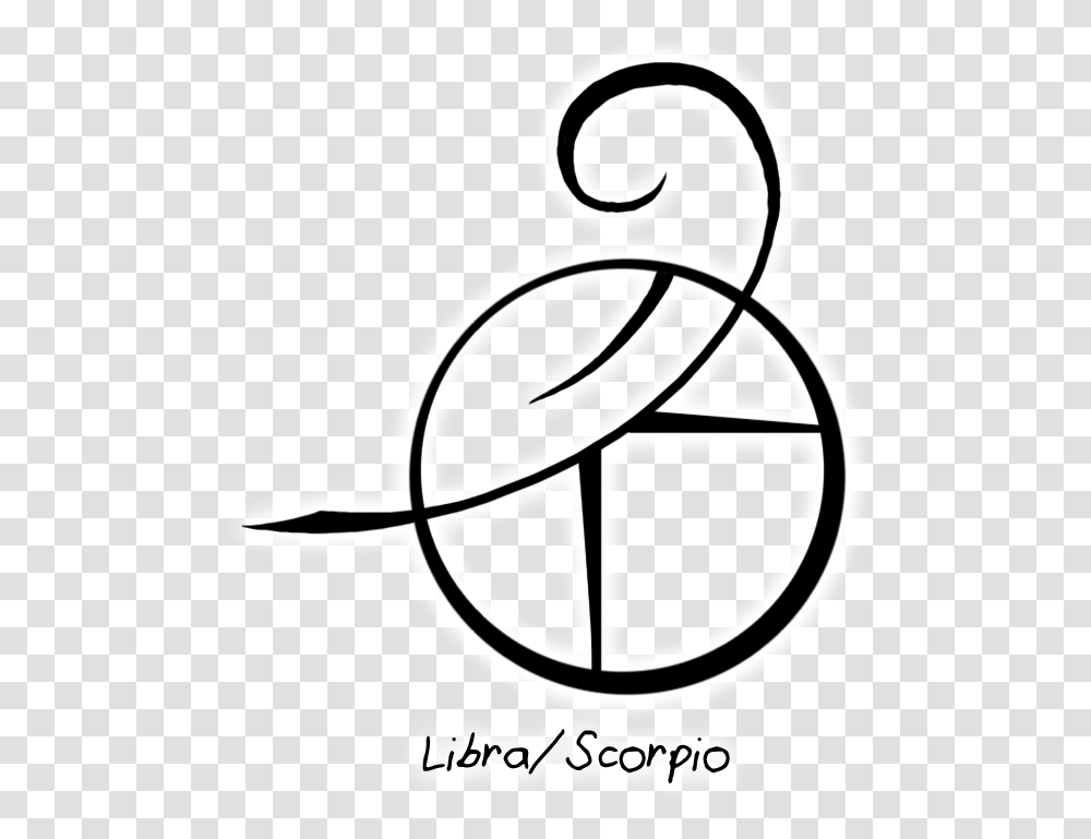 Libra Scorpio Cusp Symbol Tattoo, Logo, Trademark, Emblem, Stencil Transparent Png