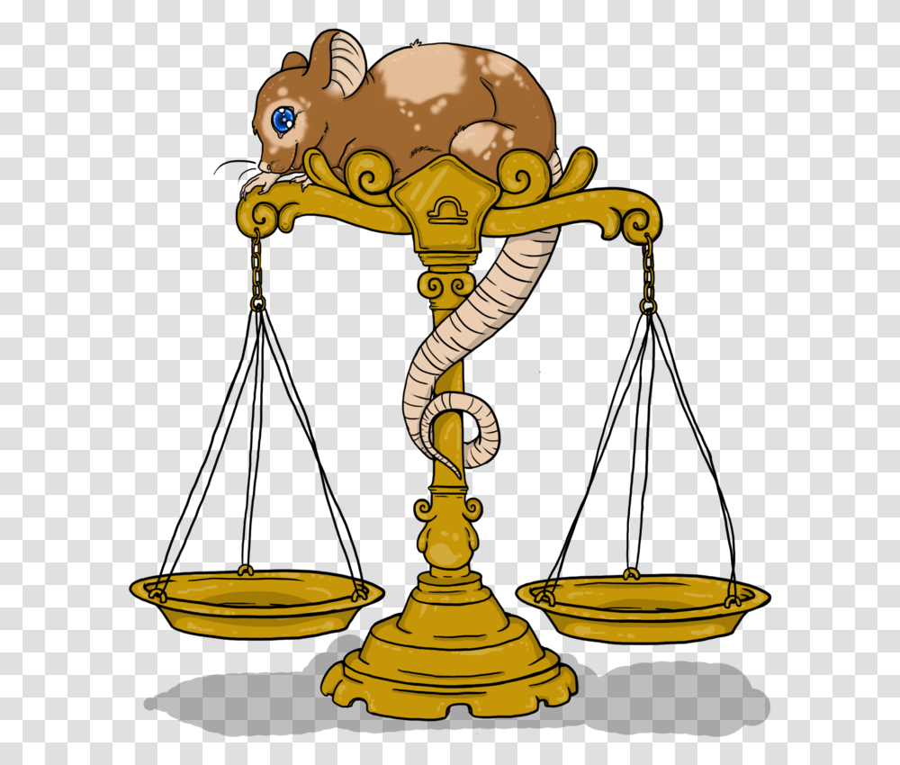 Libra Zodiac Sign Scales With Mouse Illustration, Animal, Food, Snake, Reptile Transparent Png