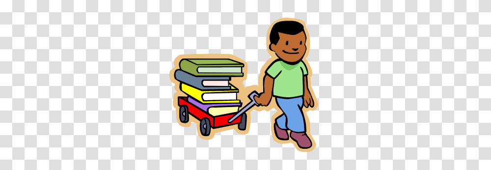 Library Book Clip Art, Carriage, Vehicle, Transportation, Wagon Transparent Png