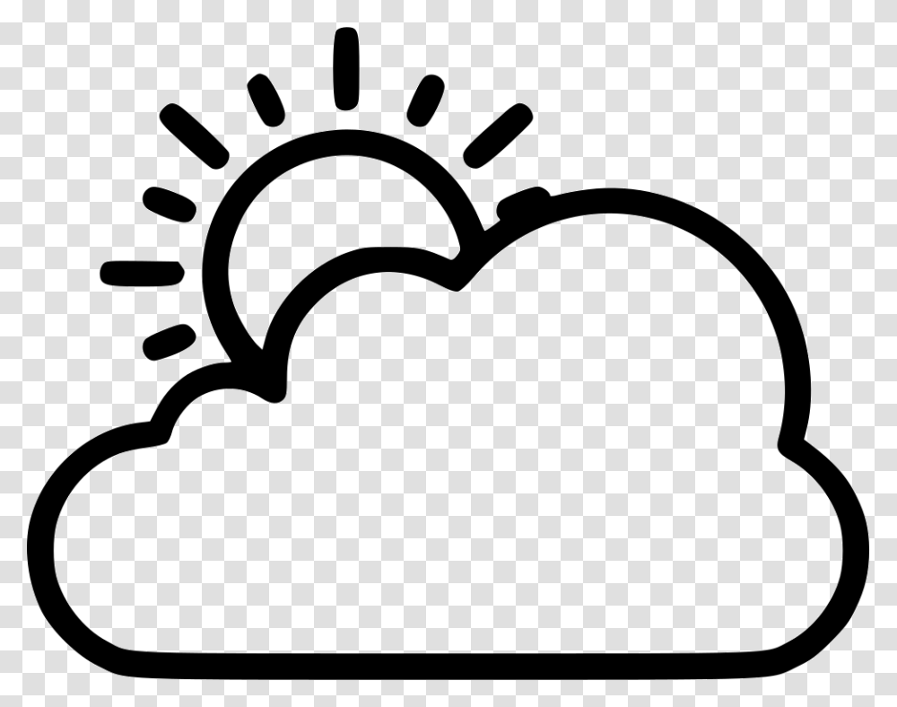 Library Clouds Svg Art Sun And Clouds Clipart Black And White, Stencil, Scissors, Blade, Weapon Transparent Png