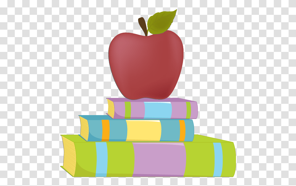 Library Drawing Art Abstract Red Books And Apple Clipart, Plant, Food, Fruit, Graphics Transparent Png