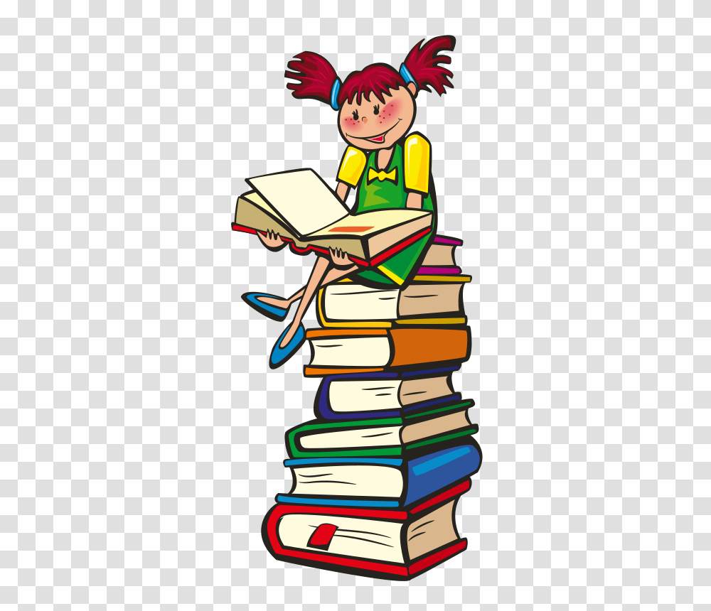 Library Girl Read Clipart, Reading, Toy, Book, Student Transparent Png
