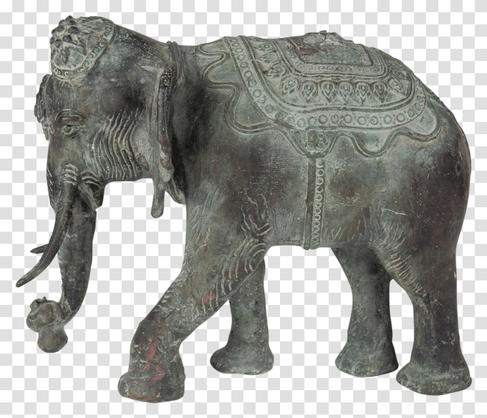Library Library Antique Colossal Solid Bronze Indian, Statue, Sculpture, Elephant Transparent Png