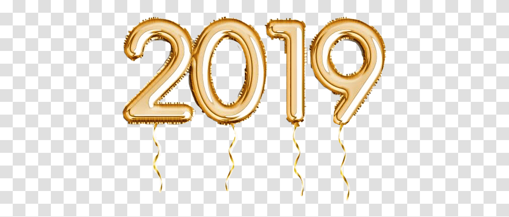 Library Of 2019 Gold Balloons Freeuse Files 2019 Gold Balloons, Text, Number, Symbol, Alphabet Transparent Png