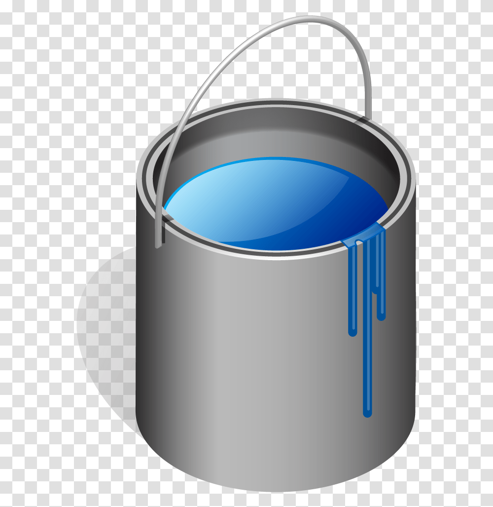 Library Of A Wide Gray Bucket Svg Paint Can Clear Background, Tin, Mixer, Appliance Transparent Png