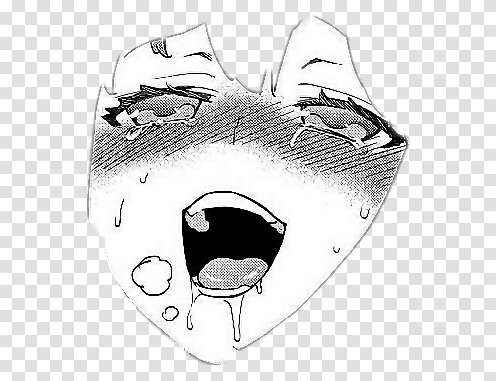 Library Of Ahegao Graphic Black And White Stock Ahegao Background, Mammal, Animal, Sunglasses, Accessories Transparent Png