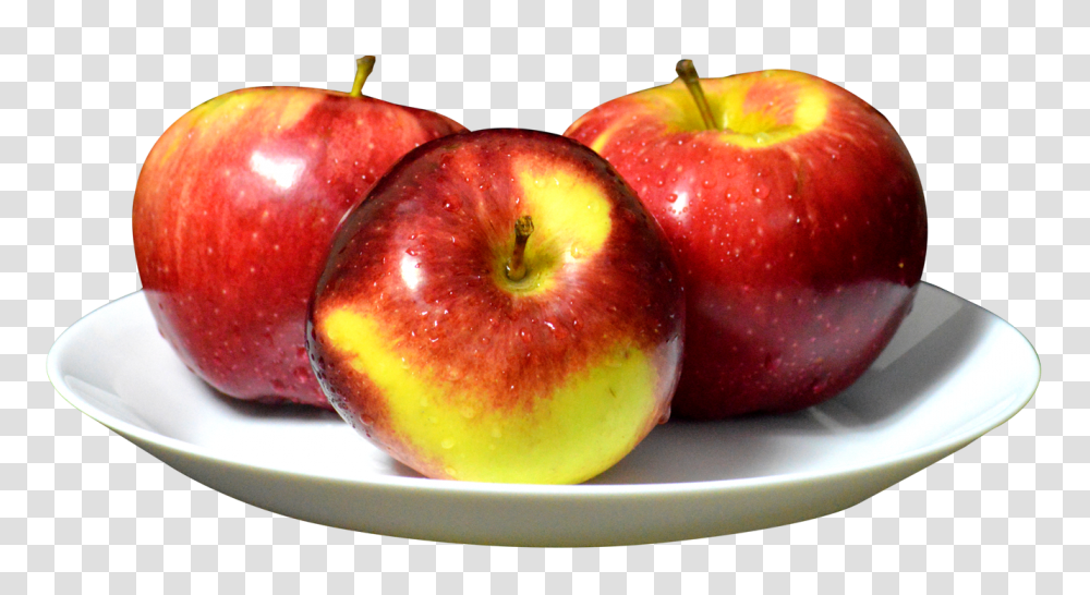 Library Of Apple Slices Fruit On Plate, Plant, Food, Bowl, Meal Transparent Png