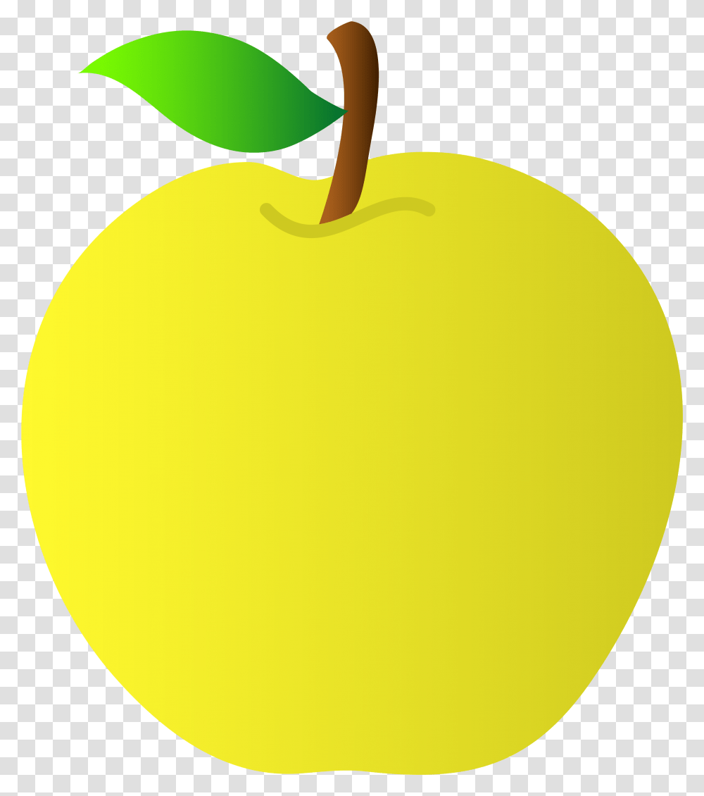 Library Of Apple Svg Vector Files Yellow Apple Clipart, Tennis Ball, Sport, Sports, Plant Transparent Png