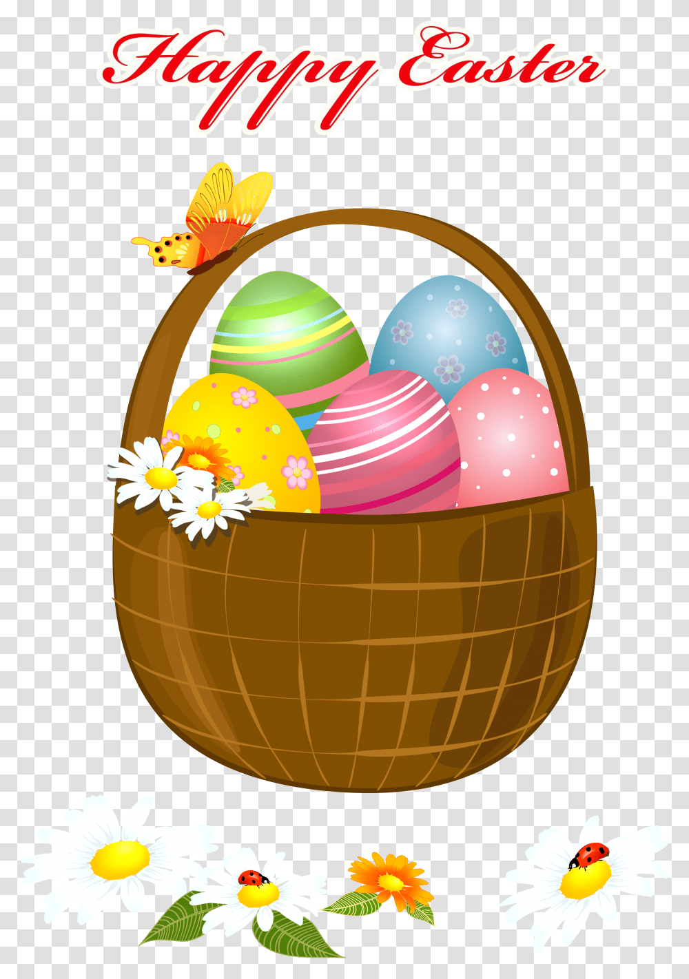Library Of Banner Free Easter Basket Files Happy Easter Basket Clipart, Food, Egg, Balloon, Easter Egg Transparent Png