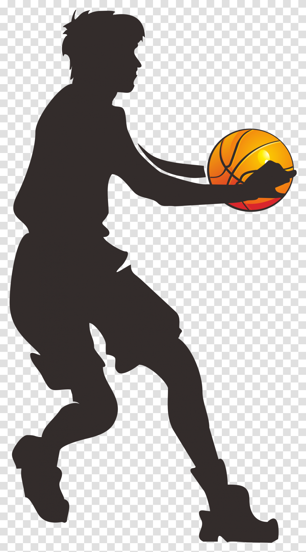 Library Of Basketball Dunking Black And White Files Dunking Basketball Clipart, Person, Silhouette, Cat, Animal Transparent Png
