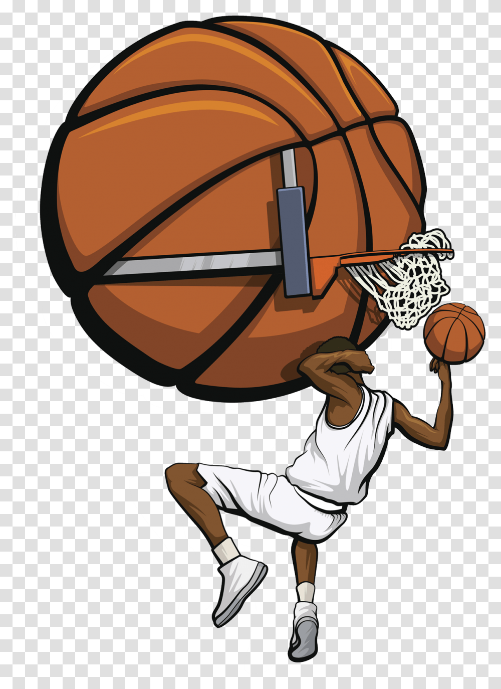 Library Of Basketball Slam Dunk Picture Files Comic Basketball, Helmet, Clothing, Apparel, Person Transparent Png