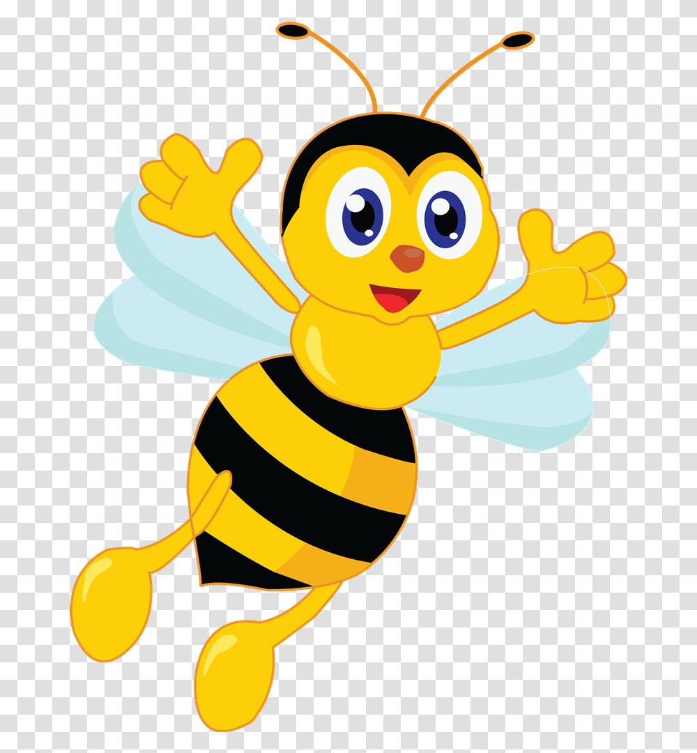 Library Of Bee With Flower Graphic Bee Clipart, Honey Bee, Insect, Invertebrate, Animal Transparent Png
