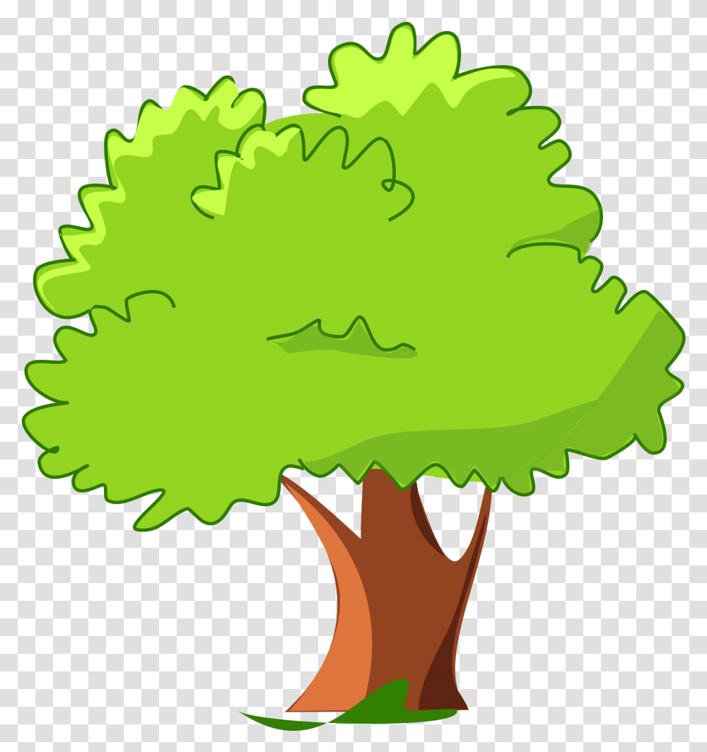 Library Of Big Tree Royalty Free Background Cartoon Tree, Plant, Leaf, Flower, Blossom Transparent Png