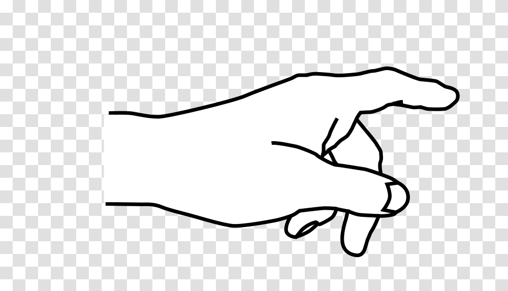 Library Of Black And White Image Royalty Free Finger Hand Pointing Line Art, Wrist, Fist Transparent Png