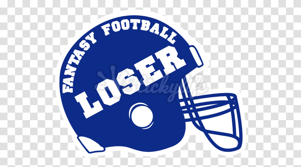Library Of Blue Football Helmet Clip Black And White Fantasy Football Loser Helmet, Clothing, Text, Hat, Swimwear Transparent Png