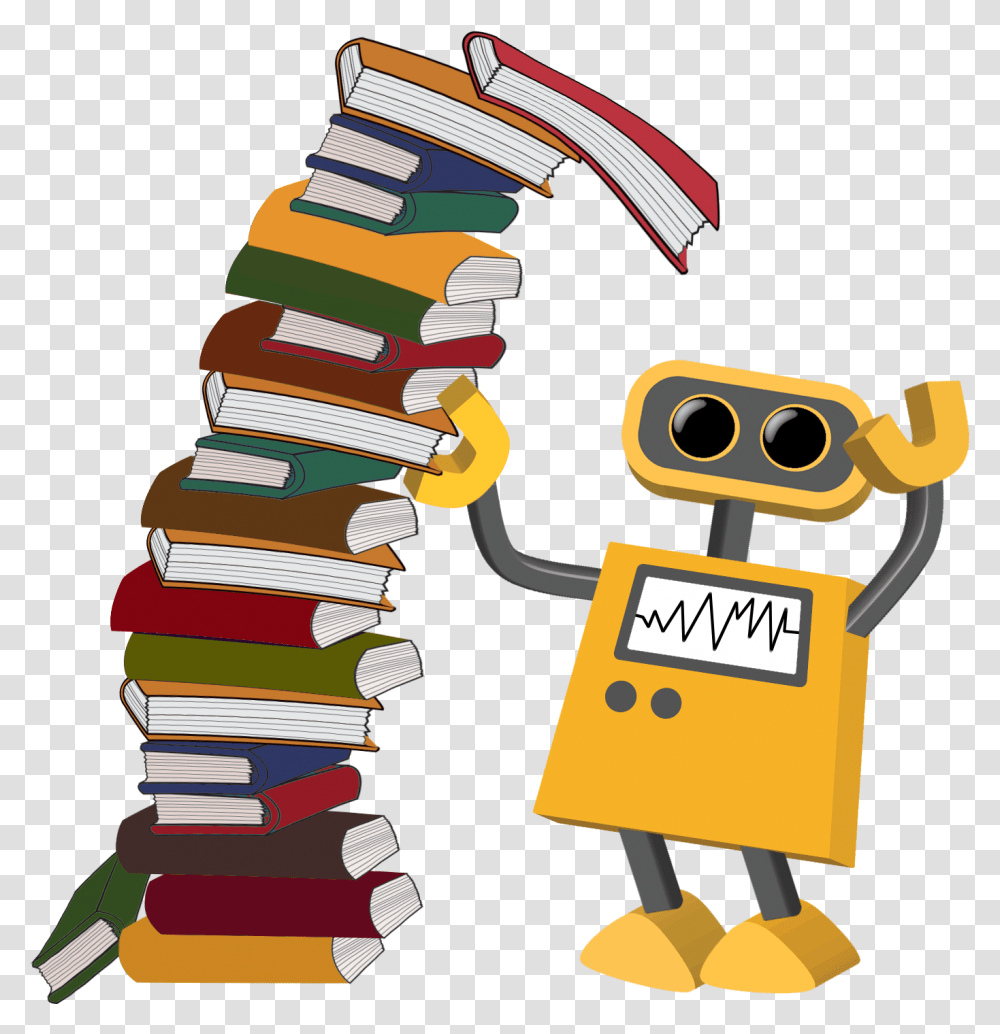 Library Of Book Clipart Backgrounds, Robot, Symbol Transparent Png