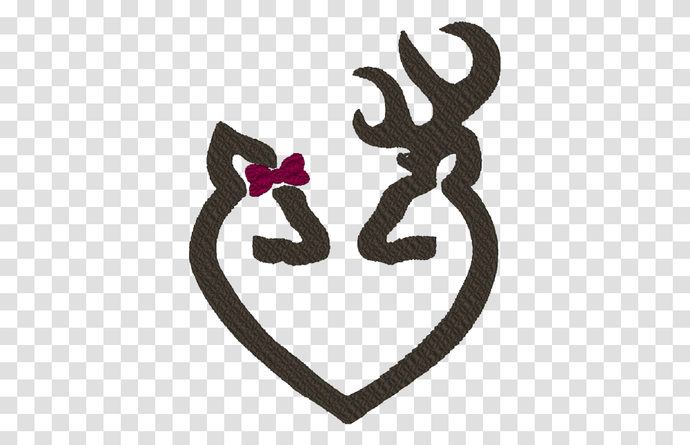 Library Of Buck And Doe Heart Clip Library Stock Deer Head Family Silhouette, Rug, Emblem, Logo Transparent Png