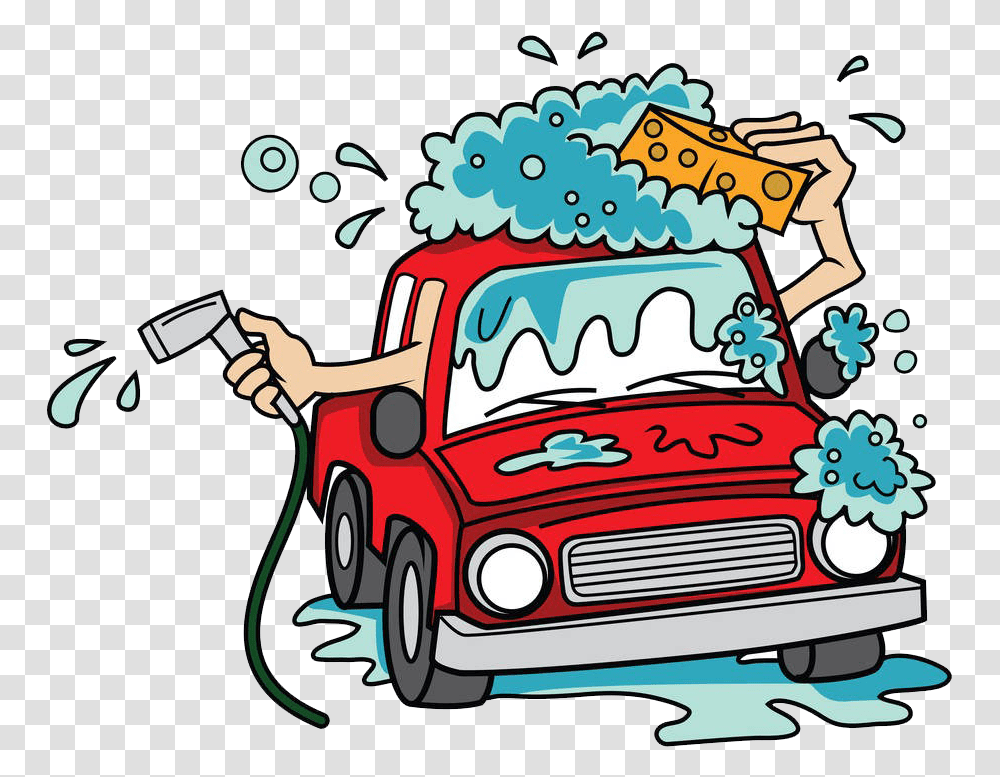 Library Of Car Wash Sponge Files Clipart Art 2019 Car Wash Cartoon, Vehicle, Transportation, Automobile, Washing Transparent Png