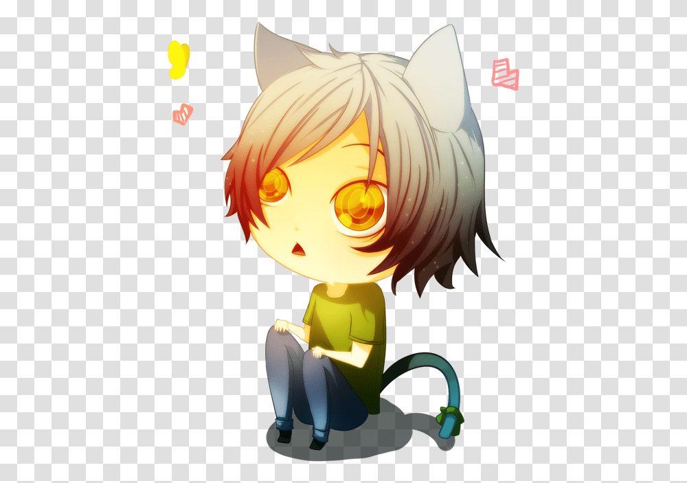 Library Of Cat Ear Graphic Boy Cute Anime Characters, Toy, Manga, Comics, Book Transparent Png