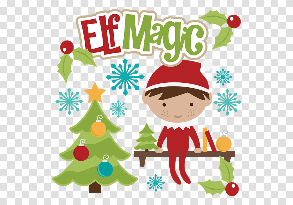 Library Of Christmas Bazaar Graphic Christmas Tree And Elf Clipart, Plant, Ornament, Poster, Advertisement Transparent Png