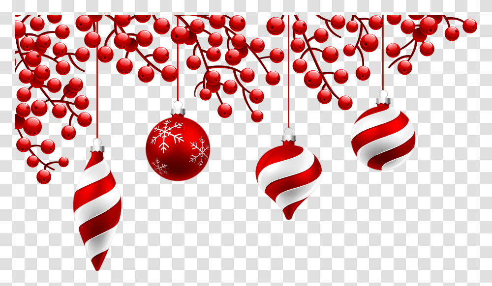 Library Of Christmas Clipart Free Vector Files Christmas Ornaments, Plant, Symbol, Cherry, Fruit Transparent Png