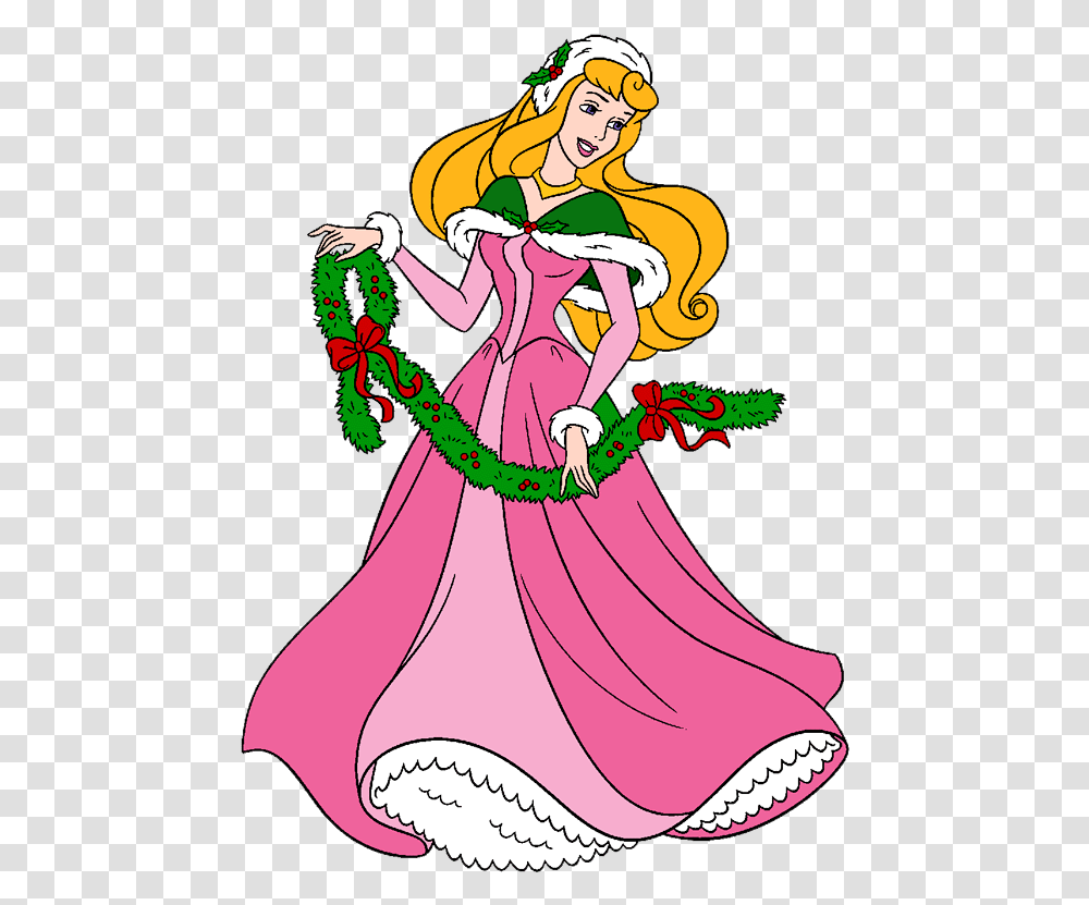 Library Of Christmas Disney Free Download Files Disney Princess Christmas Clipart, Person, Performer, Costume, Female Transparent Png