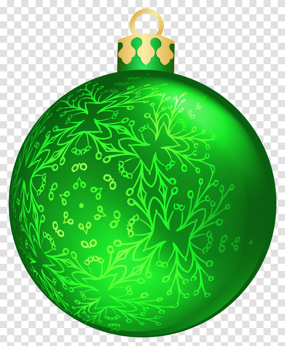 Library Of Christmas Ornaments Image Green Christmas Ball, Bottle, Pattern Transparent Png