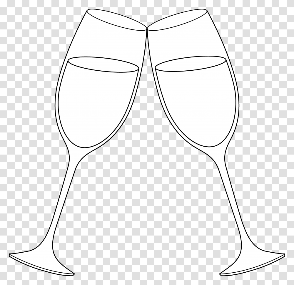 Library Of Clipart Download White Outline Red Wine Glasses Line Art, Alcohol, Beverage, Drink, Goblet Transparent Png