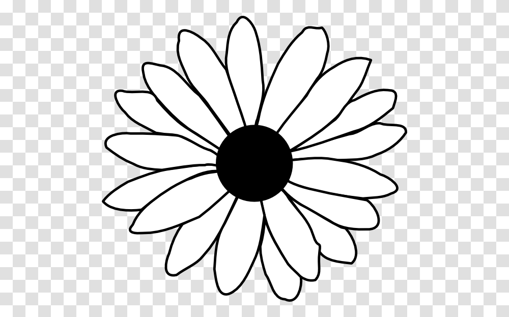 Library Of Daisy Flower Black And White Vector Daisy Clip Art Black And White, Plant, Daisies, Blossom, Petal Transparent Png