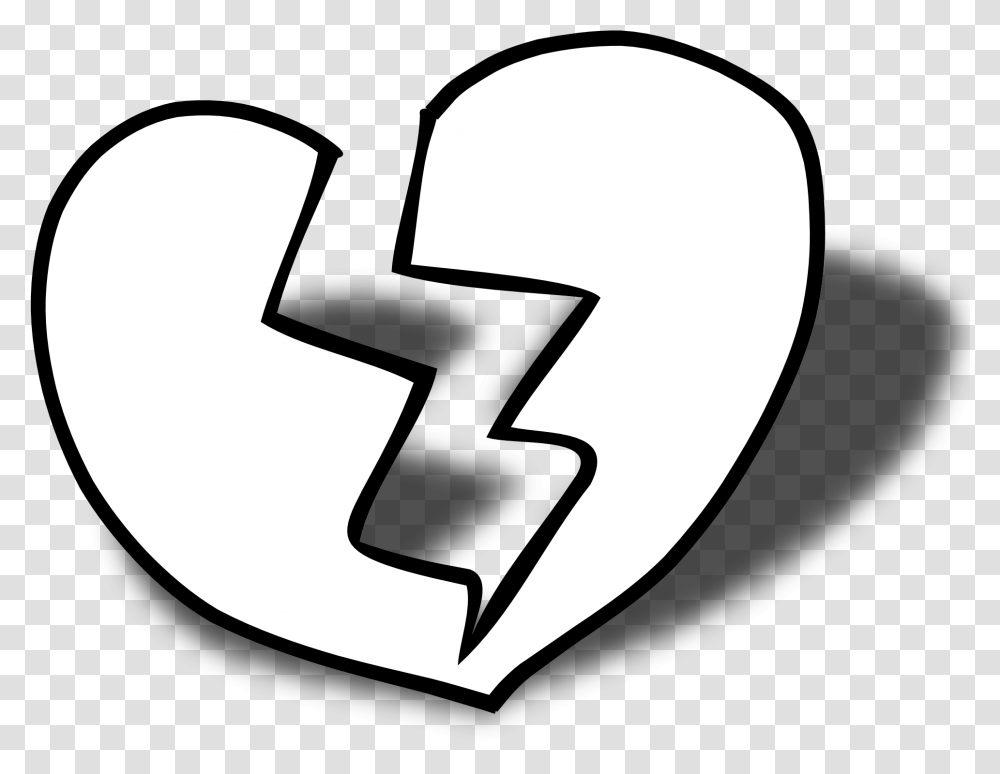 Library Of Doodle Heart Graphic Black And White Stock Free White Broken Heart, Symbol, Recycling Symbol, Number, Text Transparent Png