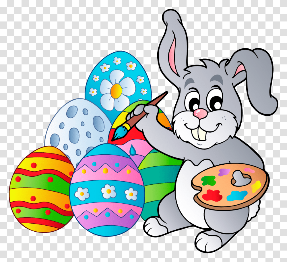 Library Of Easter Egg Crown Stock Files Easter Bunny With Eggs Clipart, Food, Bird, Animal,  Transparent Png