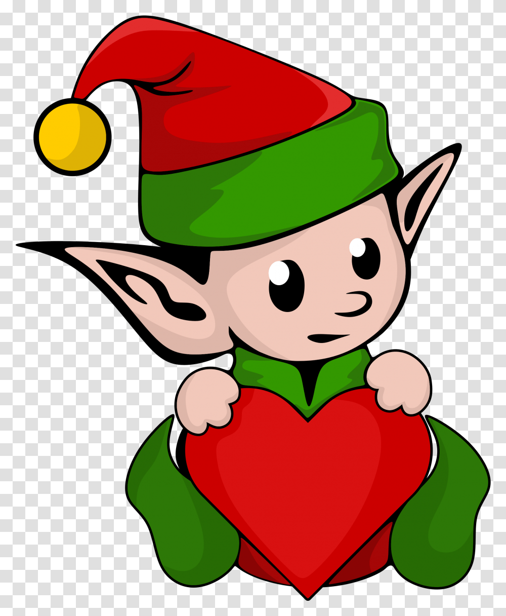 Library Of Elf House Image Royalty Free Elf With Heart Transparent Png