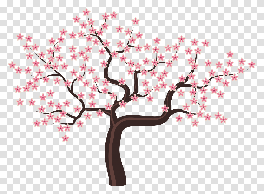 Library Of Flower Tree Clip Royalty Free Stock Files Cherry Blossom Trees Clipart, Plant, Cross, Symbol Transparent Png