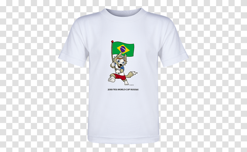 Library Of Football Championship Winners Logo For T Shirts Zabivaka Brazil Flag, Clothing, Apparel, T-Shirt, Text Transparent Png