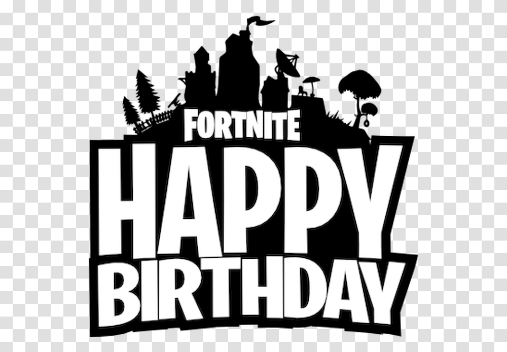 Library Of Fortnite Happy Birthday Clipart Free Files Fortnite, Text, Alphabet, Word, Face Transparent Png