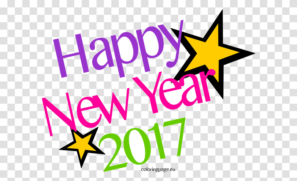 Library Of Free Happy New Year 2017 Jpg Stock Clip Art, Symbol, Text, Star Symbol, Graphics Transparent Png