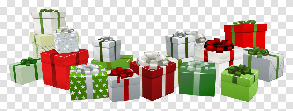 Library Of Free Santa Christmas Presents Tower Christmas Gifts Clipart Transparent Png