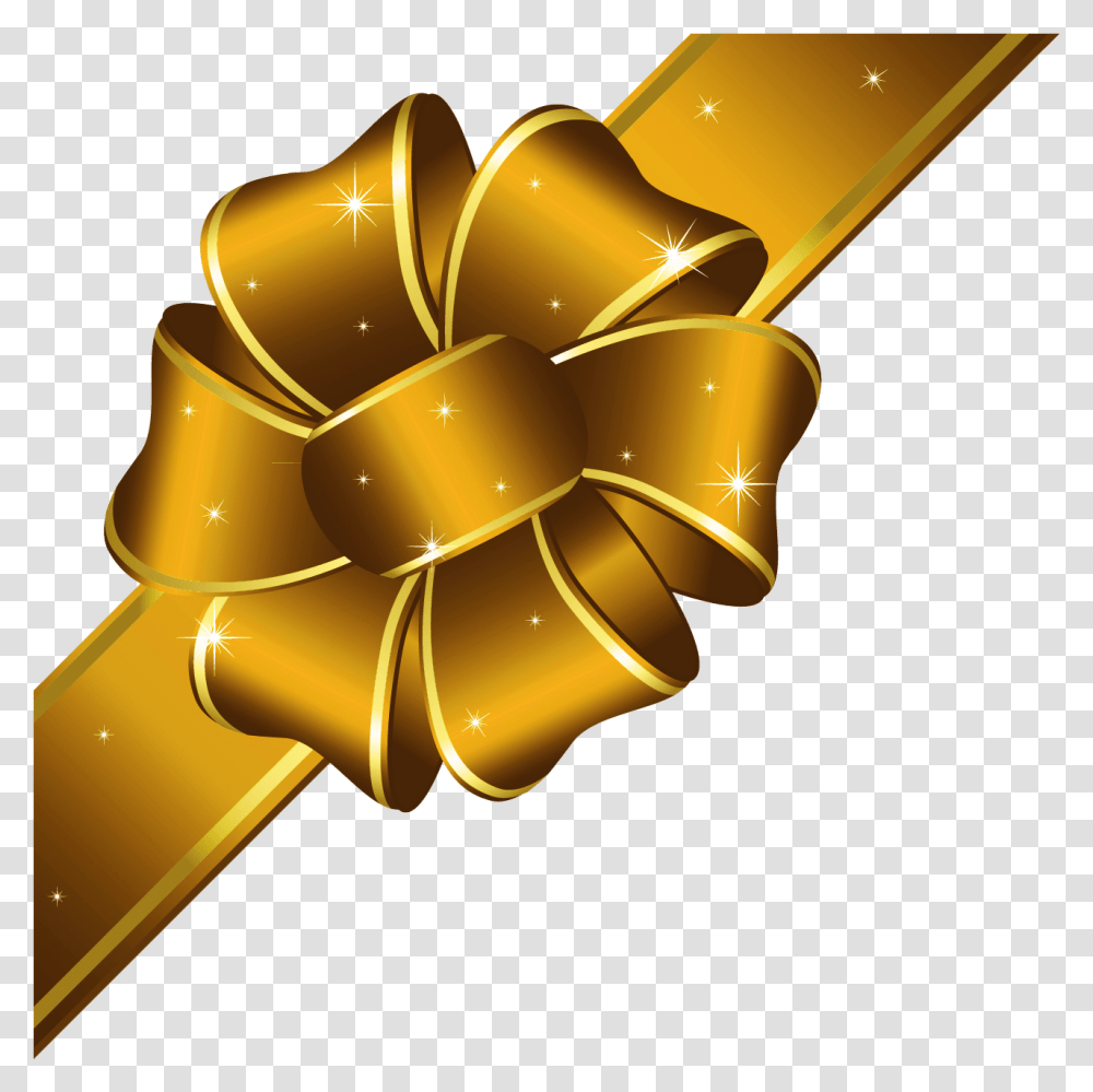 Library Of Gold Bow Freeuse Background Gold Ribbon, Lamp Transparent Png