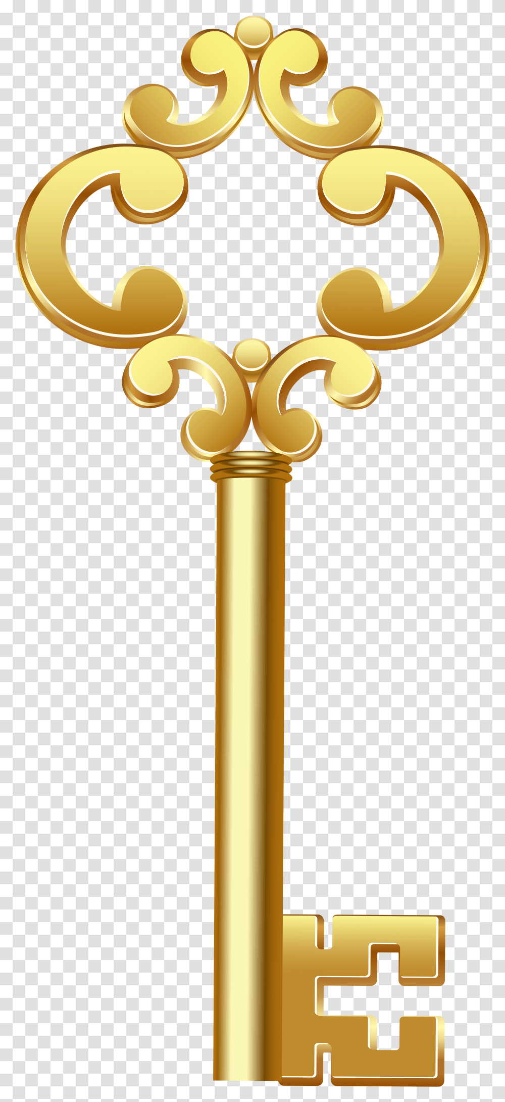 Library Of Gold House Royalty Free Gold Key, Cross, Symbol, Trophy Transparent Png